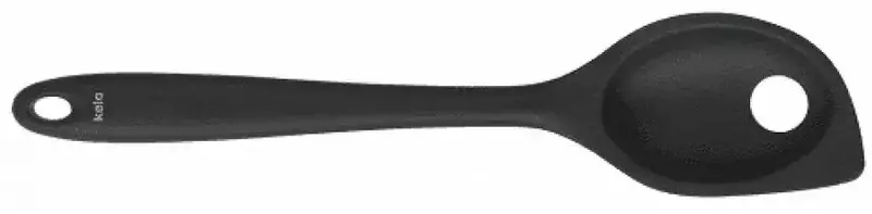 Сервірувальна ложка з прорізами KELA Tom, 28,5 см, чорна (12630) фото