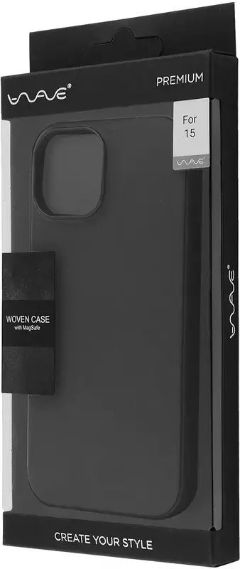 Чохол для iPhone 15 WAVE Premium Woven Case with MagSafe (black) фото