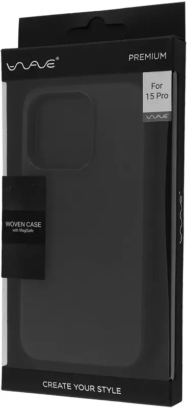 Чохол для iPhone 15 Pro WAVE Premium Woven Case with MagSafe (black) фото