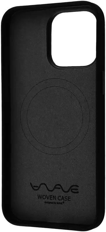 Чохол для iPhone 15 Pro Max WAVE Premium Woven Case with MagSafe (black) - фото - №1