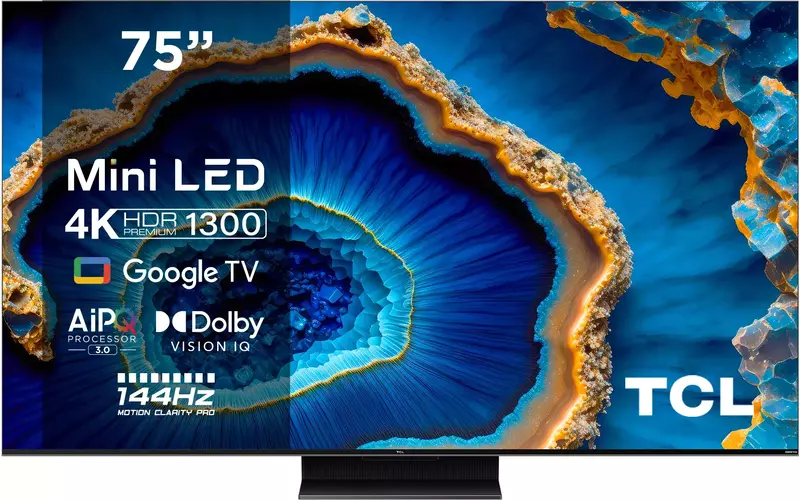 Телевізор TCL 75" Mini LED 4K UHD Smart TV (75C805) фото