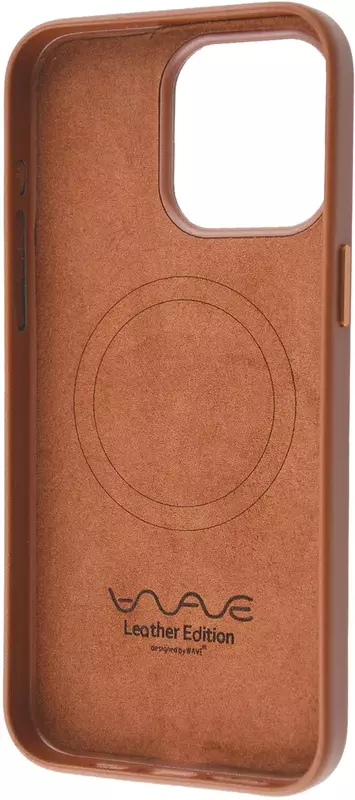 Чохол для iPhone 15 Pro WAVE Premium Leather Edition Case with MagSafe (umber) фото