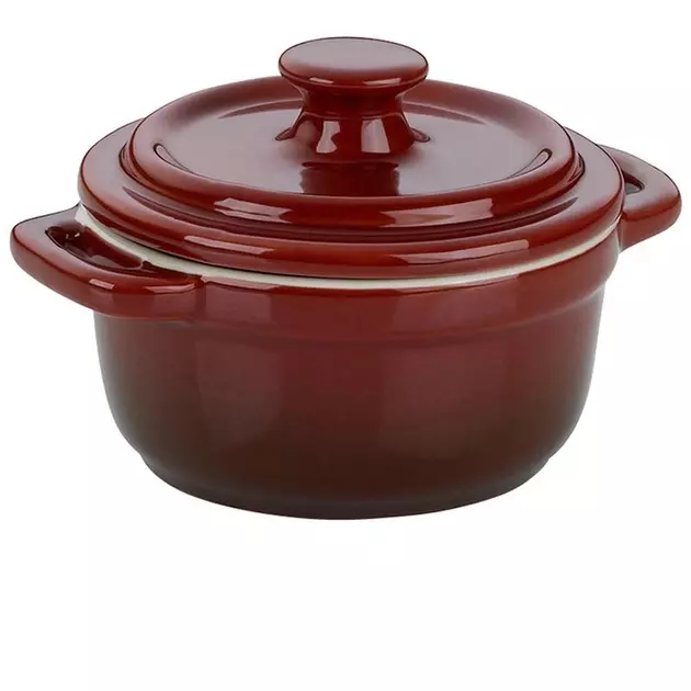 Керамическая форма для выпечки KELA Malin с крышкой, 14x9,5 см, красная (11839) фото
