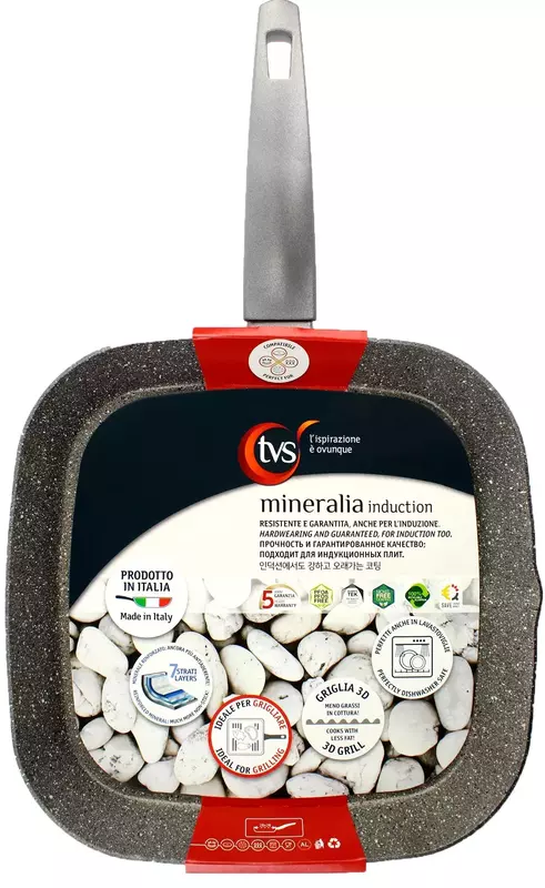 Сковорода гриль TVS Mineralia Induction 28х28 см фото
