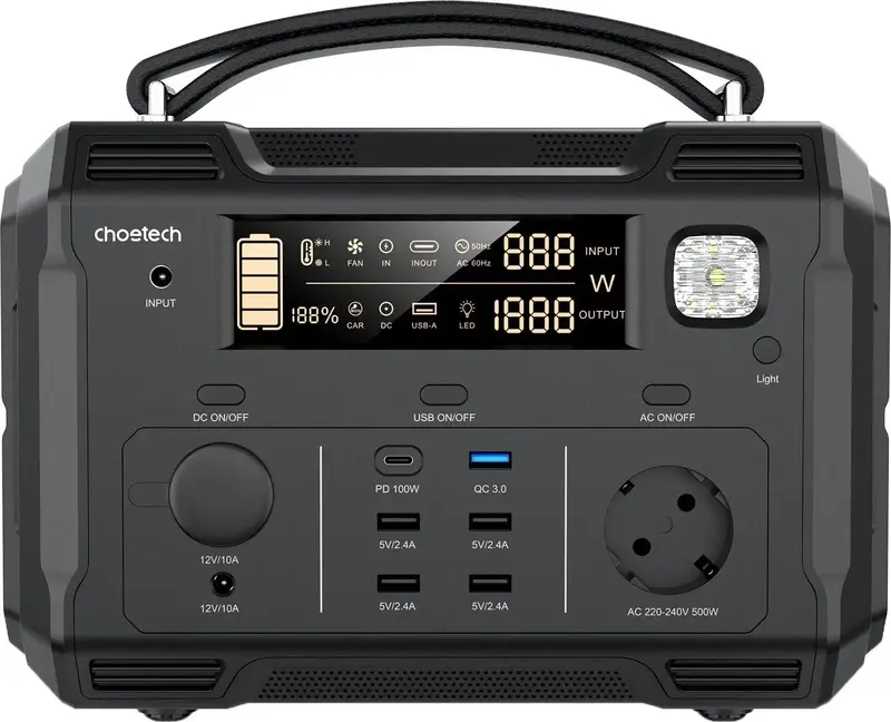 Портативна зарядна станція CHOETECH BS004 Choetech 500W Powerstation Choetech 500W Powerstation фото