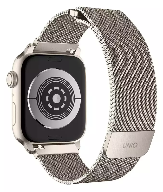 Ремінець APPLE WATCH STRAP 41/40/38MM UNIQ DANTE MESH STEEL STARLIGHT - фото - №1
