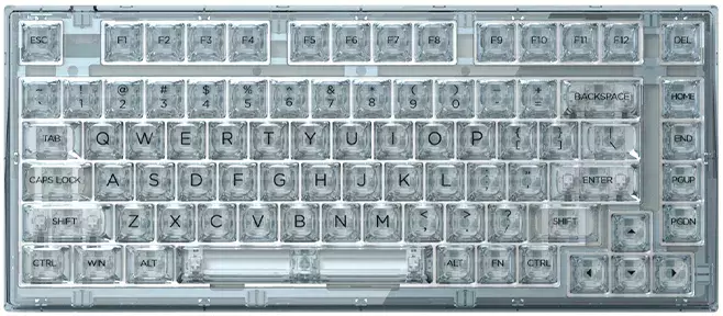 Ігрова клавіатура FL ESPORTS Q75 SAM Blue Transparent Blue Haze (Q75SAM-8853) фото