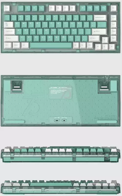 Ігрова клавіатура FL ESPORTS Q75 SAM Green Transparent Azure Green (Q75SAM-4679) фото