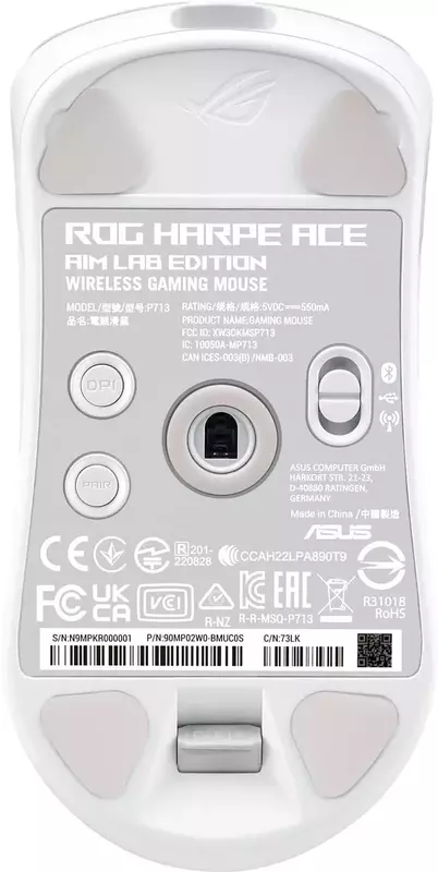 Миша ігрова ASUS ROG Harpe Ace Aim Lab Edition (White) 90MP02W0-BMUA10 - фото - №7