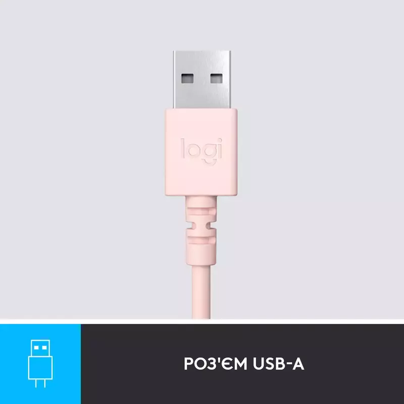Гарнітура Logitech H390 USB (981-001281) Rose фото