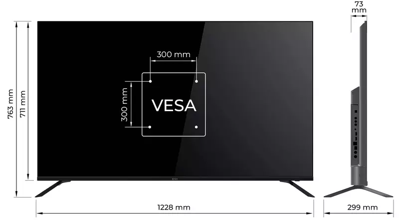 Телевізор Kivi 55" 4K UHD Smart TV (55U730QB) фото