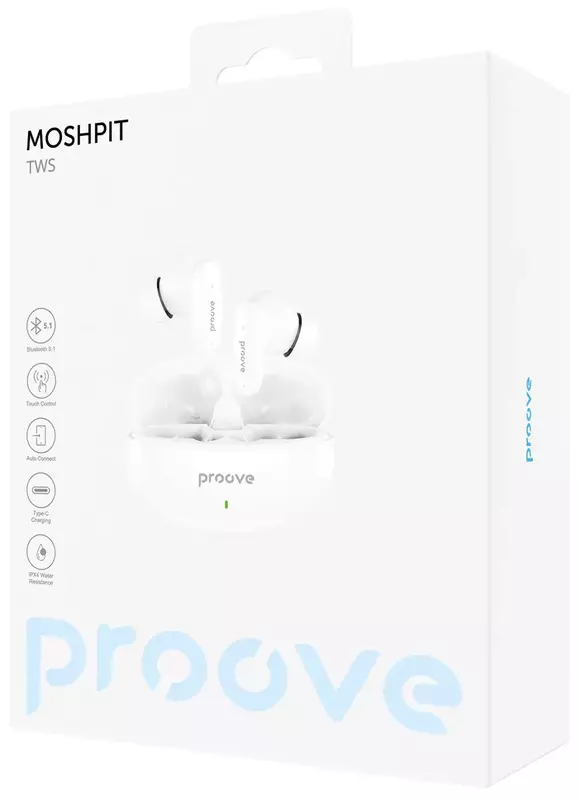 Беспроводные наушники Proove MoshPit TWS (White) 49208 фото