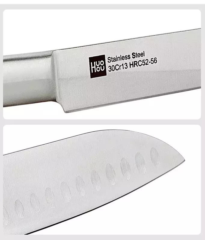 Набор ножей HuoHou стальные с подставкой, 4 шт. (HU0095) фото