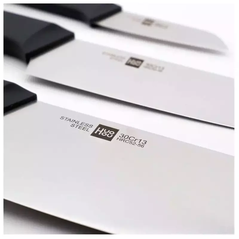 Набір ножів HuoHou сталеві з підставкою, 3 шт. (HU0059) фото