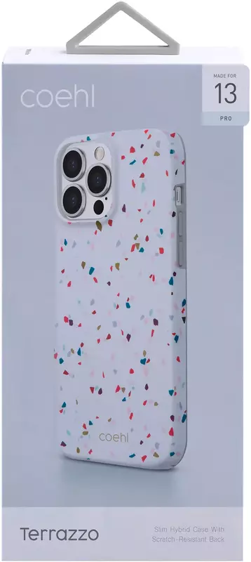 Чохол UNIQ COEHL IPHONE 13 PRO TERRAZZO NATURAL WHITE (UNIQ-IP6.1PHYB(2021)-TEZWHT) - фото - №2