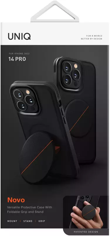 Чохол для Iphone 14 pro Uniq NOVO MIDNIGHT BLACK (UNIQ-IP6.1P(2022)-NOVOBLK) - фото - №1