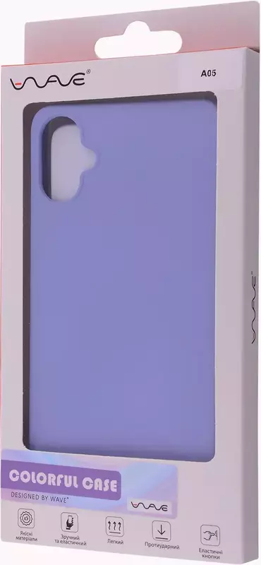 Чехол для Samsung A05 WAVE Colorful Case TPU (light purple) фото