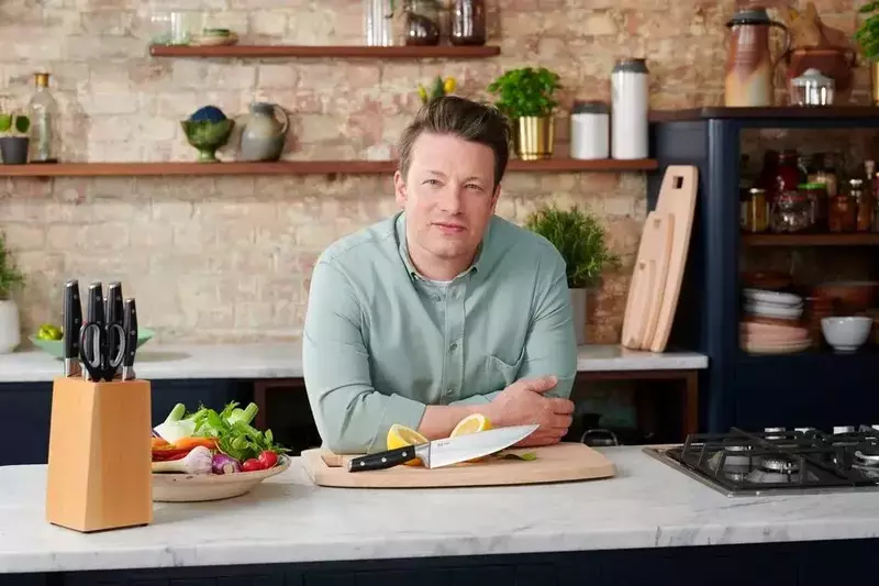 Ніж для нарізки Tefal Jamie Oliverr, довжина леза 20 см, нержавіюча сталь фото
