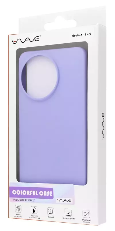 Чехол для Realme 11 WAVE Colorful Case (light purple) фото