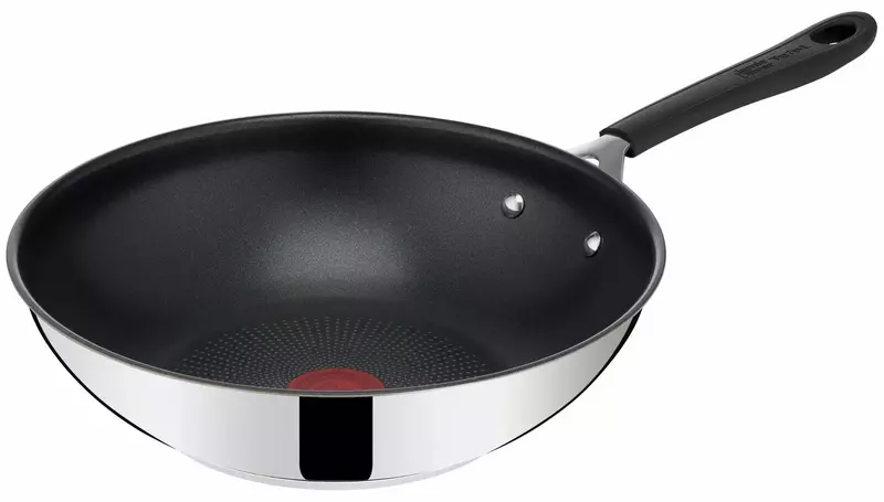 Сковорідка ВОК Tefal Jamie Oliver Home Cook, 28 см, нержавіюча сталь, БЕЗ кришки фото