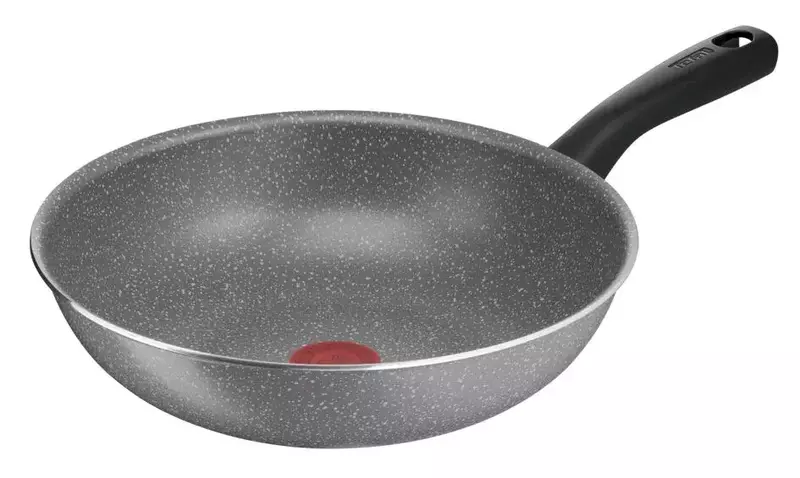 Сковорідка ВОК Tefal COOK NATURAL 28 см алюміній - фото - №0
