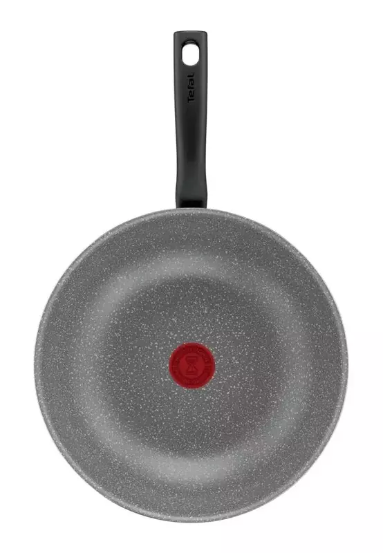 Сковорідка ВОК Tefal COOK NATURAL 28 см алюміній - фото - №1