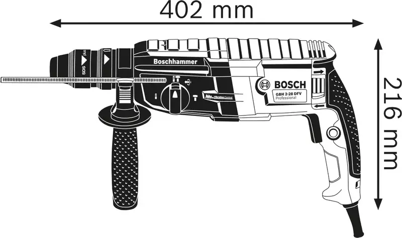 Перфоратор Bosch GBH 2-28 F, 880Вт фото