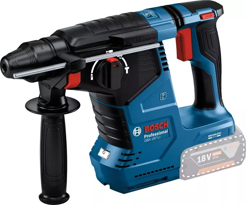 Перфоратор акумуляторний Bosch GBH 187-LI Professional 18V АКБ 2x5.0 Аг фото