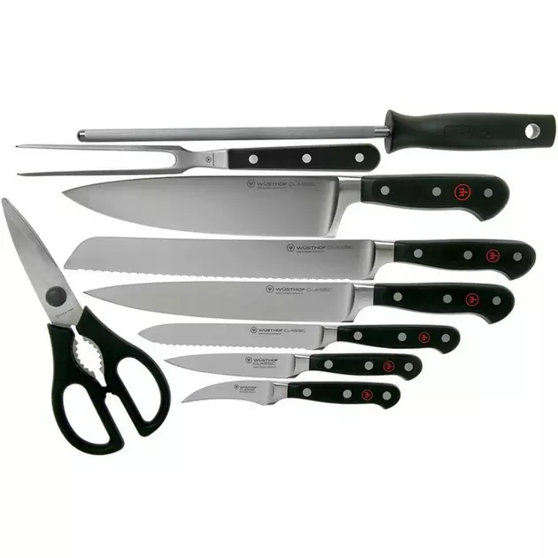 Набір ножів (7 шт) з блоком, 10 предметів Wuesthof Classic (1090170904) фото