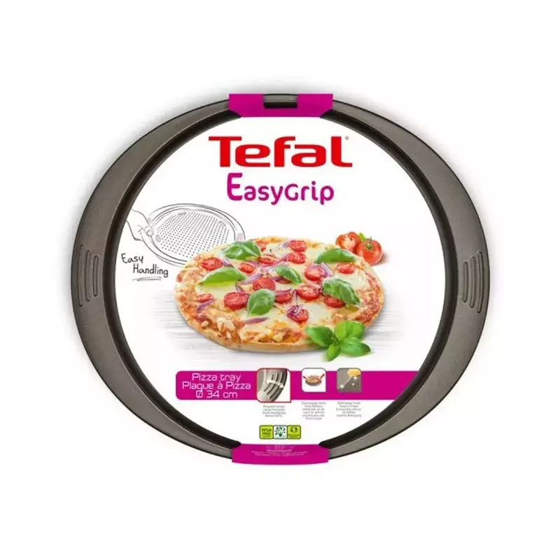 Форма для випікання піци Tefal Easy grip 34 см, вуглецева сталь фото