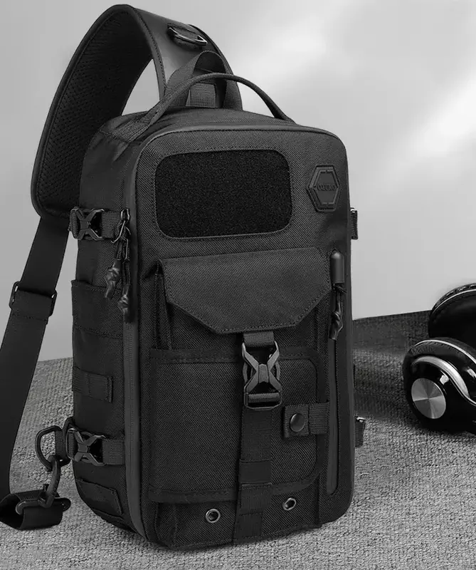 Сумка слінг Ozuko 9737 BLACK - фото - №4