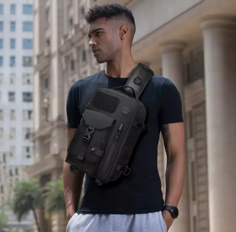 Сумка слінг Ozuko 9737 BLACK - фото - №6