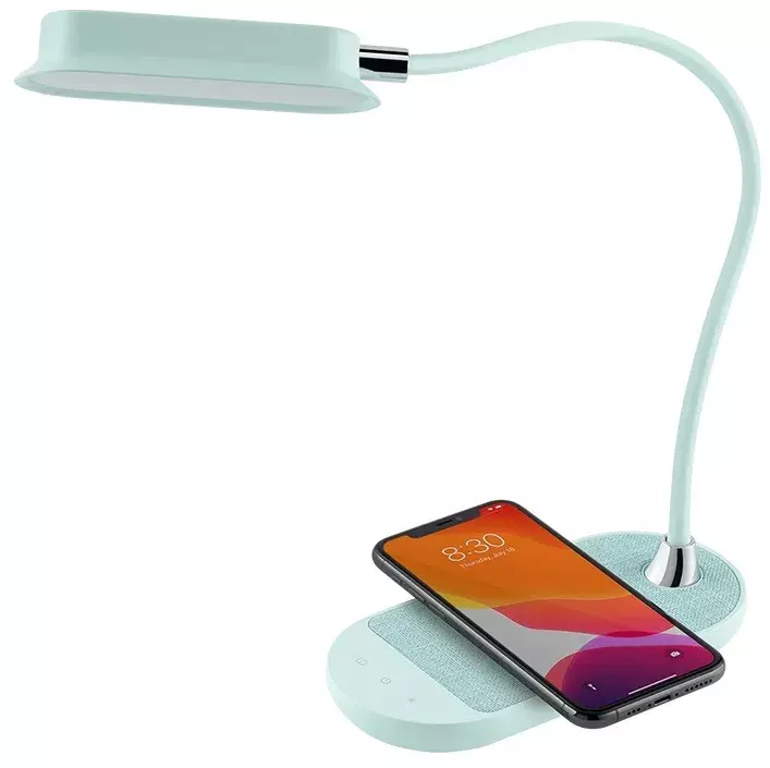 Настільна світлодіодна лампа Momax Q.Led Flex Mini с БЗ (10W) (Tiffany Blue) QL5G фото