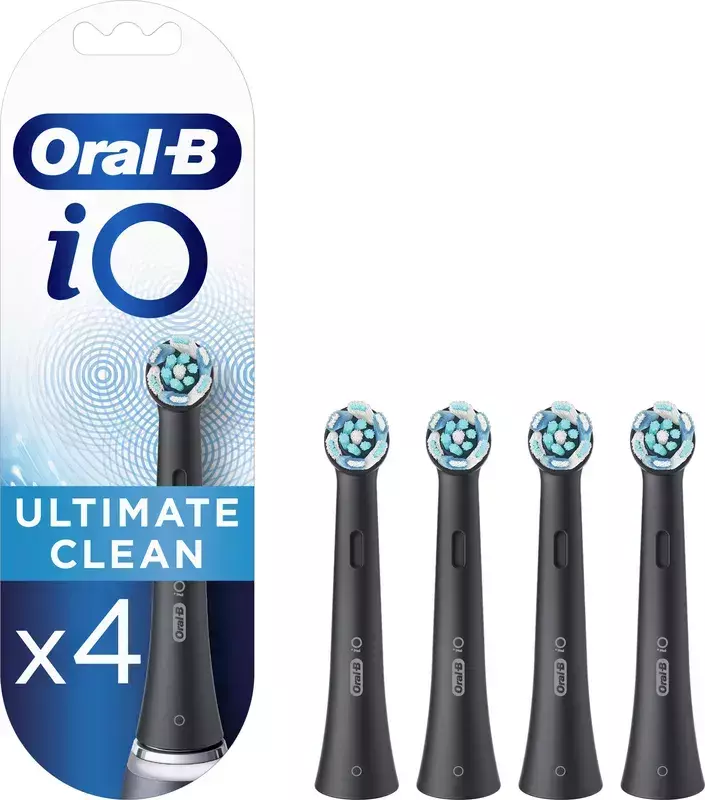 Змінні насадки до зубної щітки ORAL-B iO Ultimate Clean Чорні, 4 шт фото