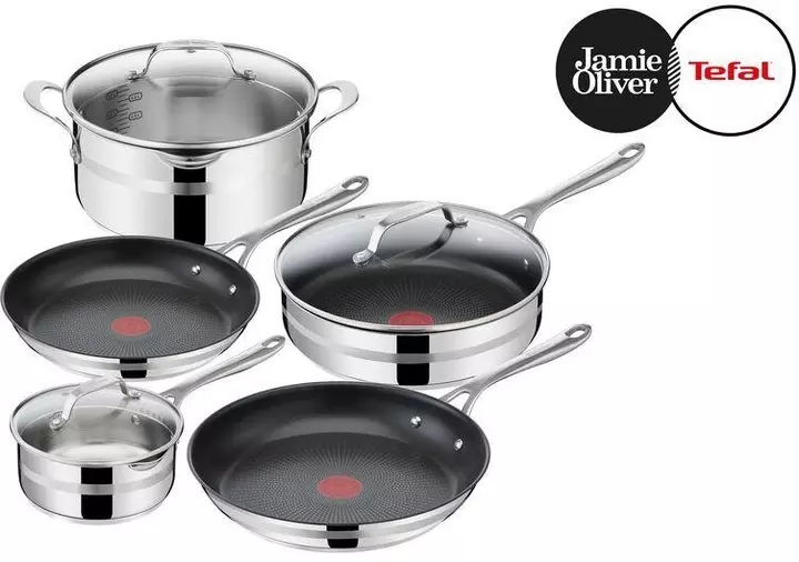 Набір посуду Tefal Jamie Oliver Cook Smart 8 предметів E310S874 фото