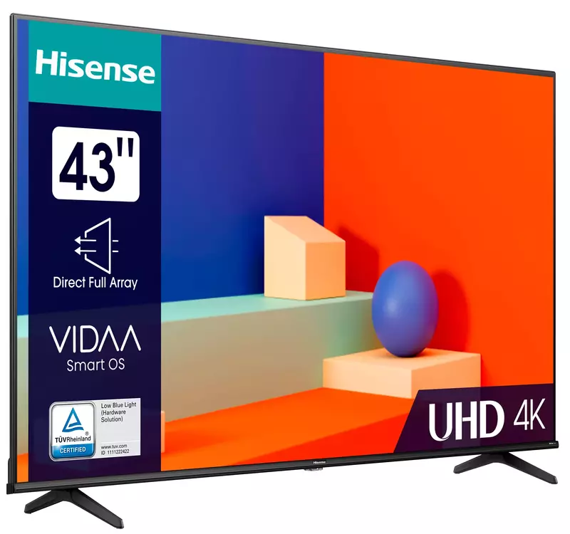 Телевізор Hisense 43" 4K Smart TV (43A6K) фото