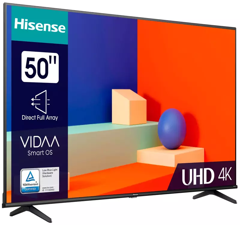 Телевізор Hisense 50" 4K Smart TV (50A6K) фото