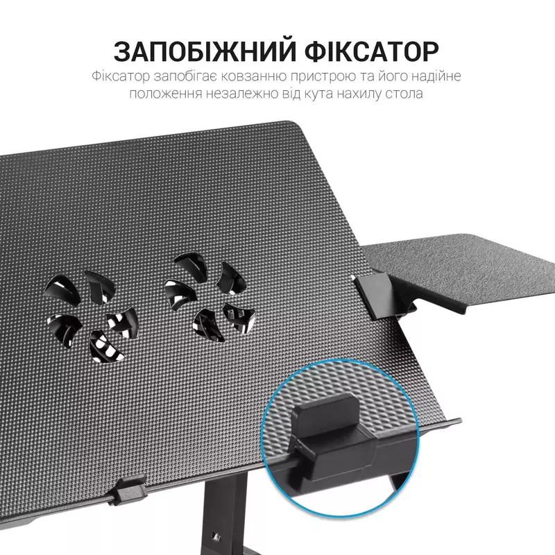 Охлаждающий столик подставка для ноутбука OfficePro CD1230 (Black) фото