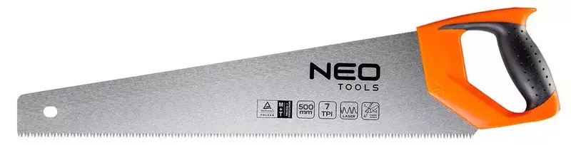 Ножівка по дереву Neo Tools 500мм, 7TPI фото