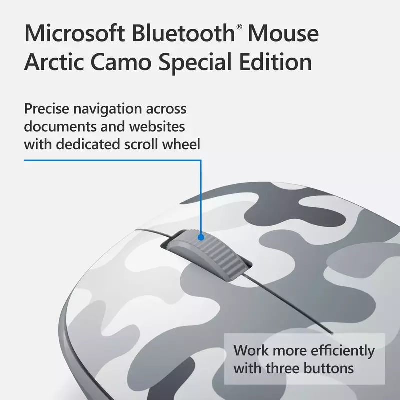 Миша Microsoft Camo Bluetooth (White) 8KX-00012 фото