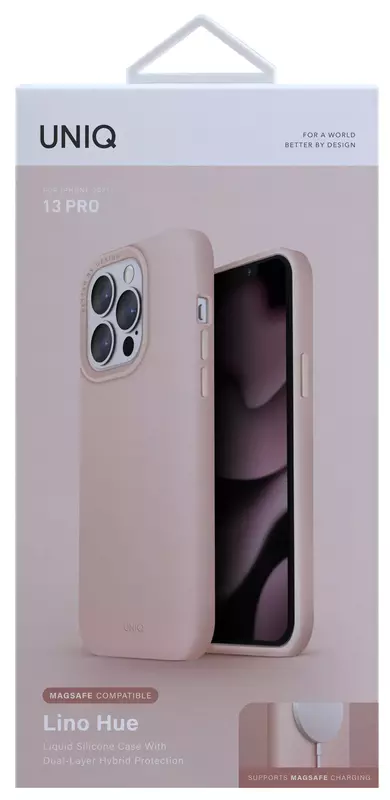 Чохол Uniq Hybrid для iPhone 13 Pro Magsafe-Compatible Lino Hue - Blush (Pink) фото