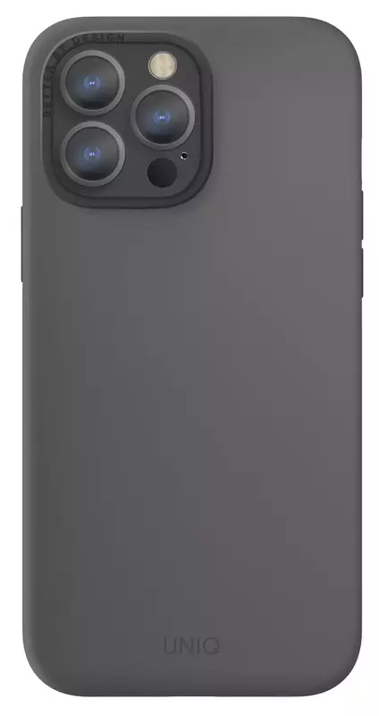 Чохол для iPhone 14 Uniq Magclick Charging Lino Hue Charcoal (Grey) фото
