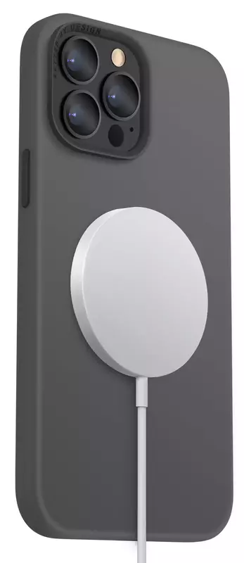 Чохол для iPhone 14 Uniq Magclick Charging Lino Hue Charcoal (Grey) - фото - №2