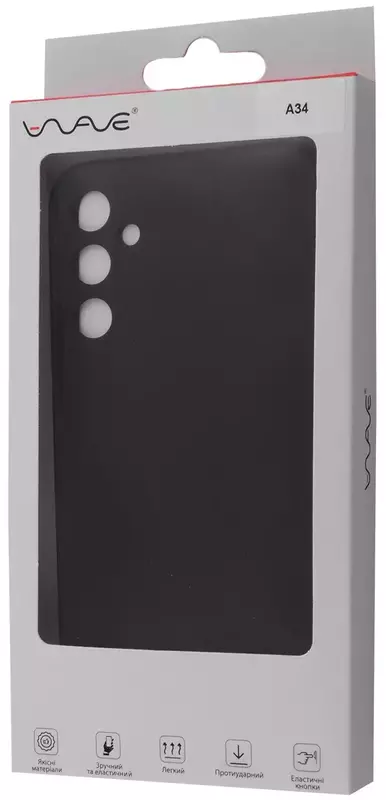 Чехол для Samsung A34 WAVE Colorful Case (black) фото