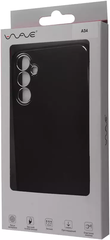 Чохол для Samsung A34 WAVE Metal Case (black) фото
