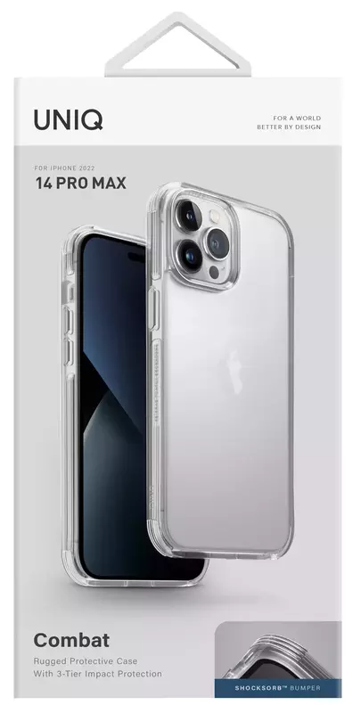 Чохол для iPhone 14 Pro Max Uniq Combat Crystal (Clear) - фото - №2