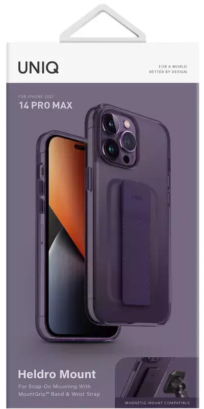 Чохол для iPhone 14 Pro Max Uniq HELDRO MOUNT SERIES FIG (PURPLE) - фото - №1