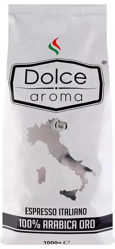 Кофе зерновой Dolce Aroma 100% arabica oro 1 кг(8019650002946) фото