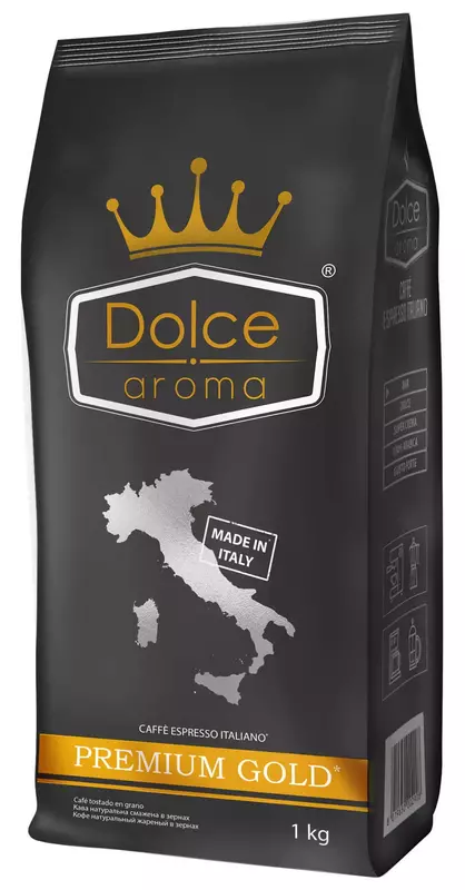 Кава зернова Dolce Aroma Premium Gold 1 кг (8019650004841) фото