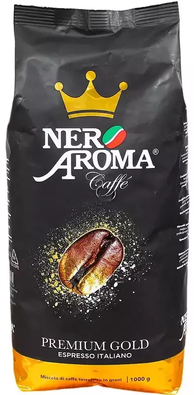 Кава зернова Nero Aroma Premium Gold 1 кг (8019650004827) фото